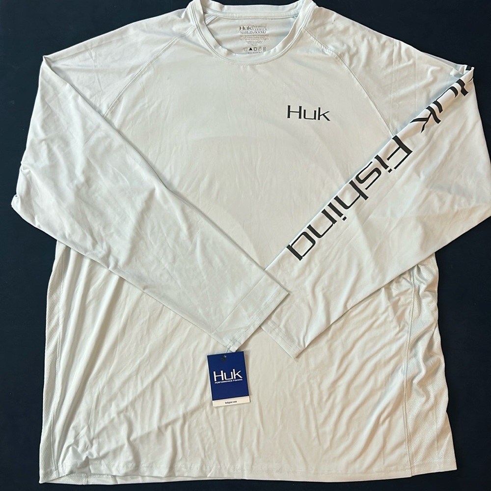 Huk light blue color Fishing shirt back design